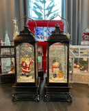 Lanterna Natalina com Neve e Luz - Design Retrô