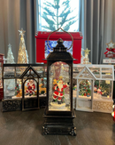 Lanterna Natalina com Neve e Luz - Design Retrô