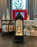 Lanterna Natalina com Neve e Luz - Design Retrô