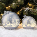 Bolas de Natal 360° Giratórias com LED – Kit com 2 Unidades