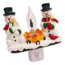 Enfeite De Iluminação Bonecos de neve na fogueira