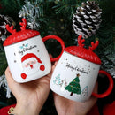 Caneca Natalina com Tampa de Rena - Pronta para Presente!